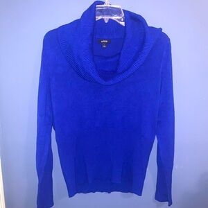 Royal Blue long sleeve droop neck sweater size L